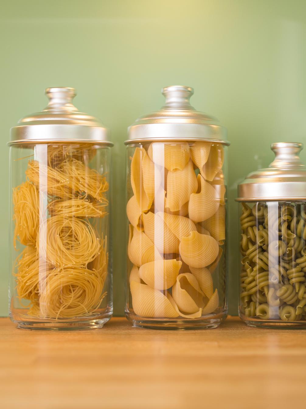 Italian Glass Storage Jars