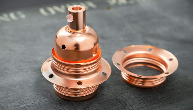 Bulb Holder & Shade Rings Copper