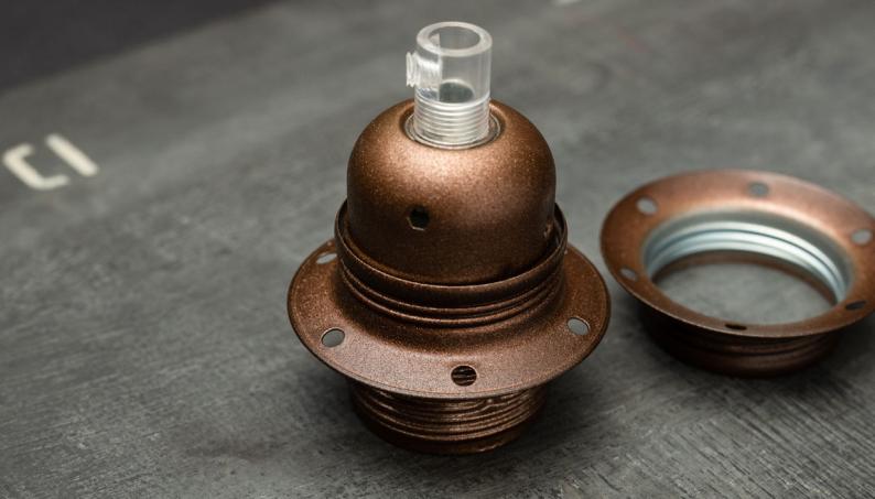 Bulb Holder & Shade Rings Rust