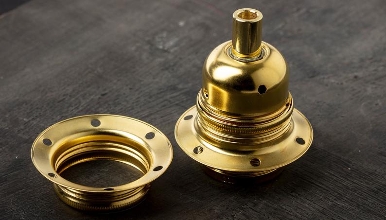 Bulb Holder & Shade Rings Brass