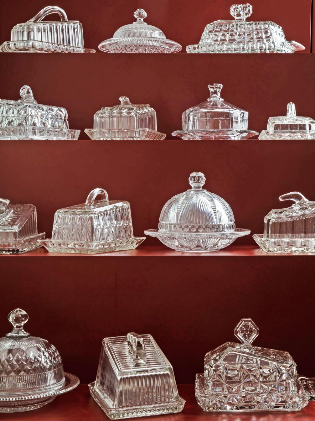 Old Glass Cheese & Butter Dishes