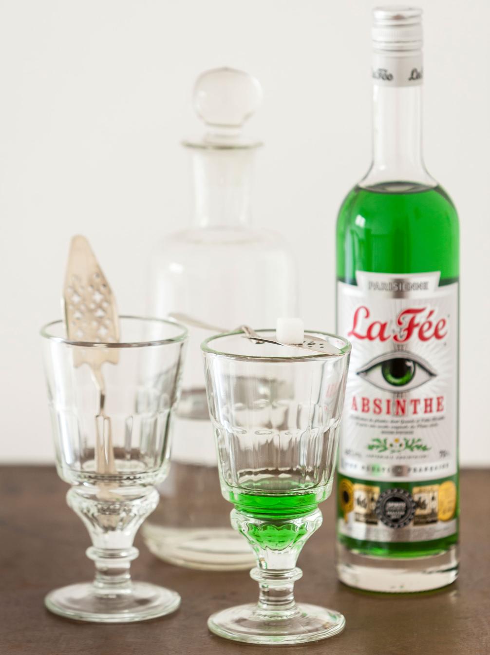 Absinthe Globe Glass and Spoon