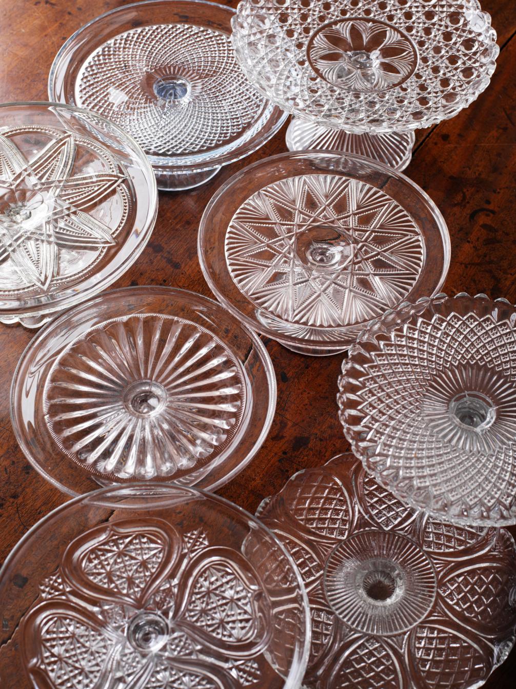 Old Glass Cake Stands